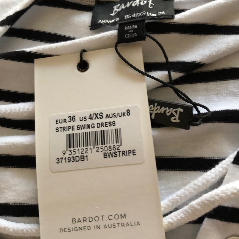 🖤BARDOT🖤STRIPED SWING DRESS🖤 - Picture 7 of 8